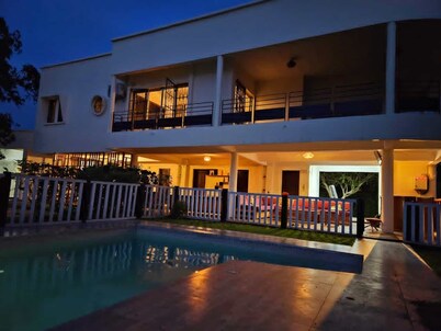 Romantic villa with pool on the beach