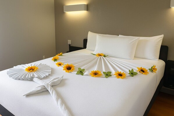 Desk, blackout drapes, free WiFi, bed sheets