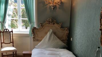 Individually decorated, individually furnished, desk, laptop workspace