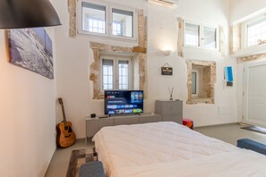 Familielejlighed - 1 dobbeltseng med sovesofa - 2 badeværelser - mod havet (Anatolè On Sea Shore) | 1 soveværelse, gratis Wi-Fi, sengetøj