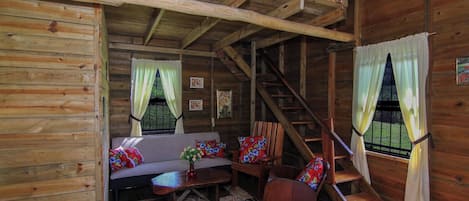 Cabaña, 1 habitación, patio | Interior