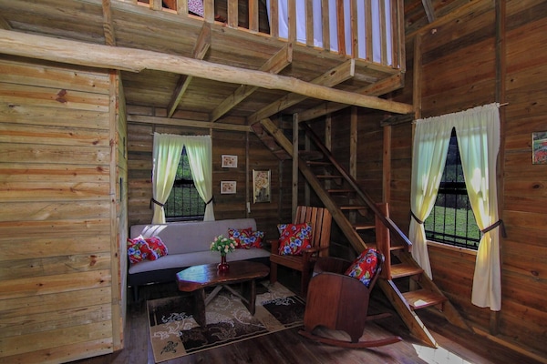 Cabaña, 1 habitación, patio | Interior
