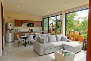 Apartment, 2 Bedrooms, Balcony, City View | Lounge - Roomy Apt With Private Terrace - Amazing Amenities (Tulum)