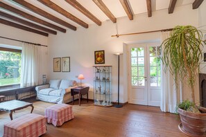 Family Villa, Multiple Bedrooms (Villa Colle) | Living area | TV, fireplace - Villa Colle (Tremezzina)