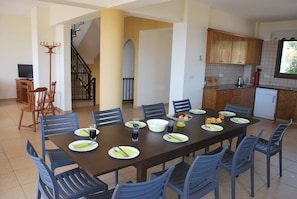 Villa, 5 Bedrooms, Smoking, Pool View | Dining - Villa Only 50m To The Sea, Sleeps 12, Polis (Pomos)