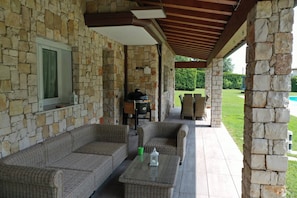 Apartment, 2 Bedrooms, Patio, Garden View | Terrace/patio - Apt In Villa With Pool 45 Min Ve Unesco Area (San Pietro di Feletto)
