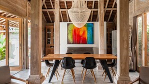 Villa, 3 Bedrooms, Terrace, Garden View | Dining room - Peaceful Affordable 3 Bedrooms Private Pool Villa Near Seminyak (Kerobokan)