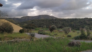 A stone pathway leading through a natural landscape with hills and scattered trees. - Room in B&B - "note di Stelle" Resort in Marru (Marrubiu)