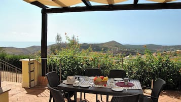 Villa, 2 camere da letto, fumatori, piscina privata | Terrazza/patio