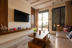 Apartment, 1 Bedroom, Terrace | Living area - Le Vintage Dead Sea Avec Piscine Rooftop (Casablanca)
