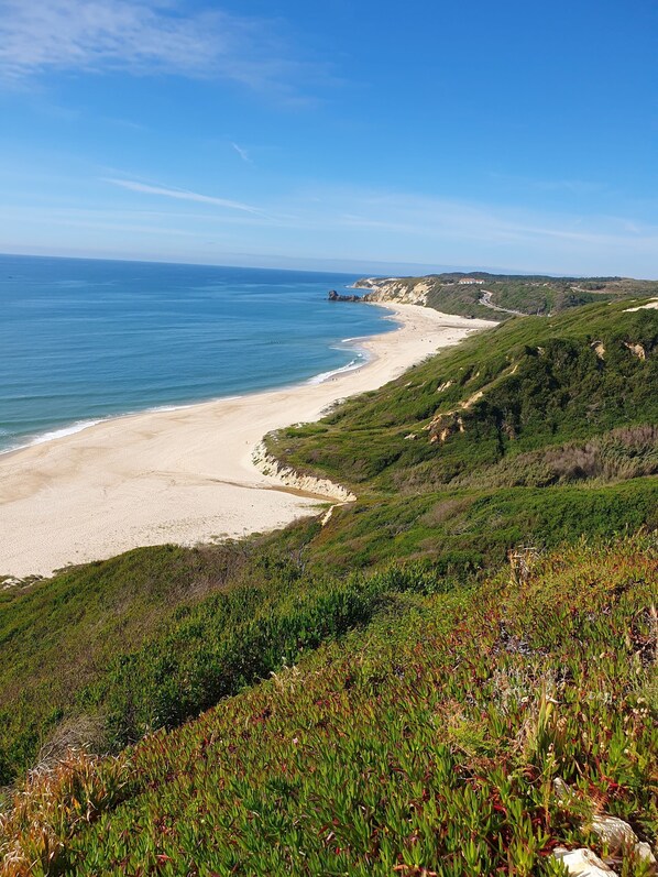 Plage à proximité, chaises longues