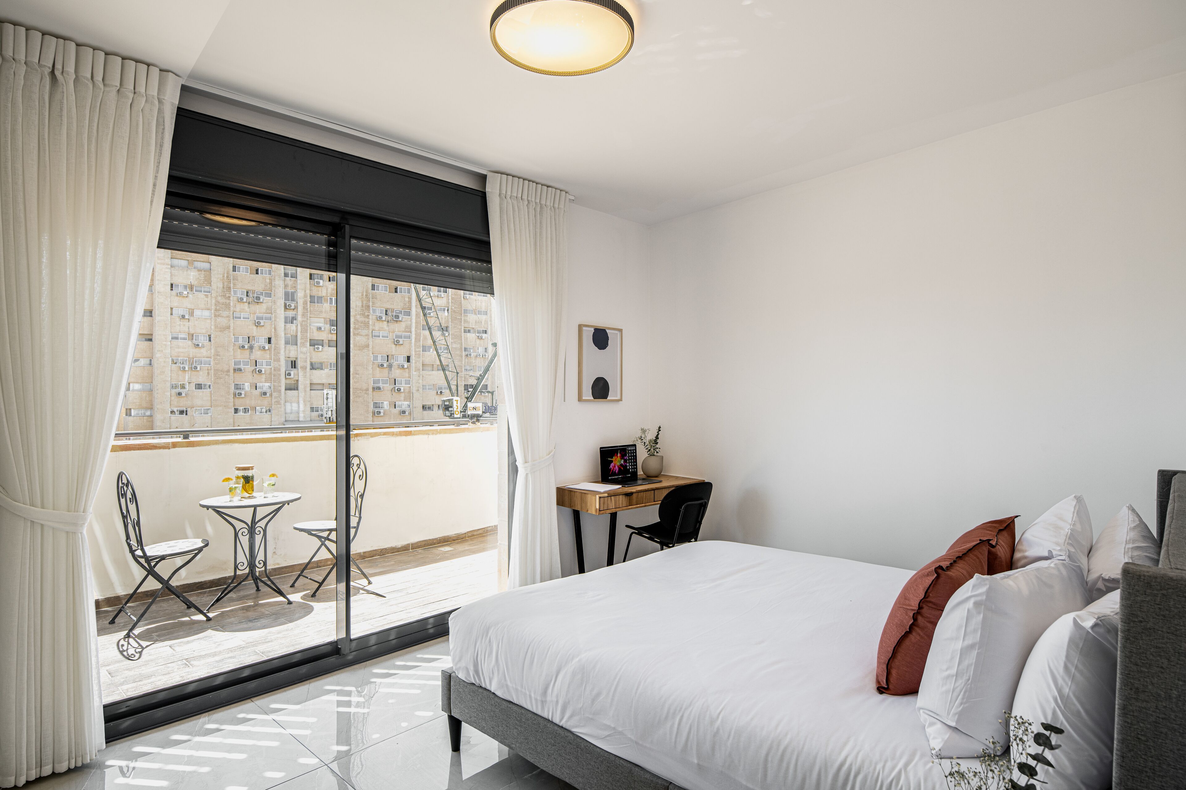 2BR Apartment (Agripas #6-8 St.) | 2 bedrooms, down comforters, desk, laptop workspace