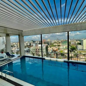 Indoor pool, a heated pool