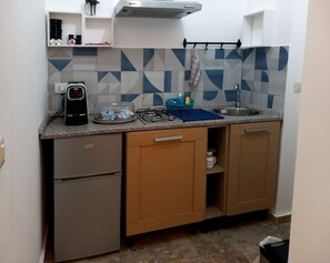 Fridge, microwave, stovetop, coffee grinder - Cute House in the Center in the most central area of the city (Palermo)