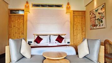 Superior cottage | 1 slaapkamer, lakens van Egyptisch katoen, luxe beddengoed, een minibar