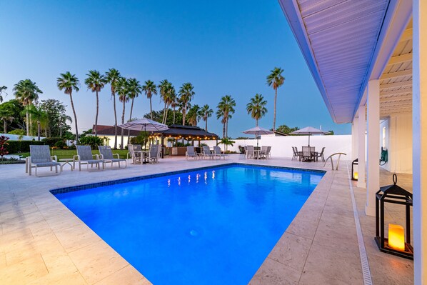 A heated pool