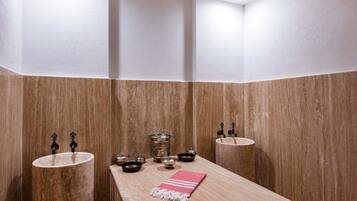 Baño turco/hammam, hidroterapia, envolturas corporales