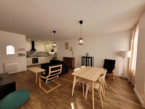 TV, DVD player, books