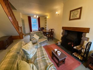 House | Living area | TV, fireplace - Remarkable 3-bed House in Millom (Millom)