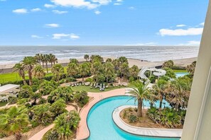 Indoor pool, outdoor pool - 🌊 2/2 Diamond Beachfront , Galveston, Amenities Galore! W/D in Unit, 6th FL (Galveston)