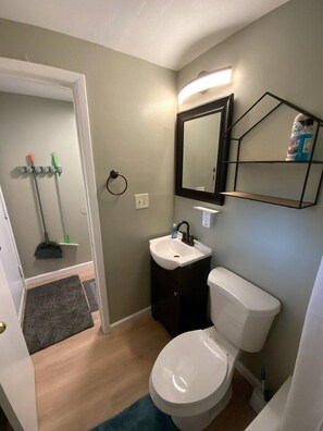 Hair dryer, towels