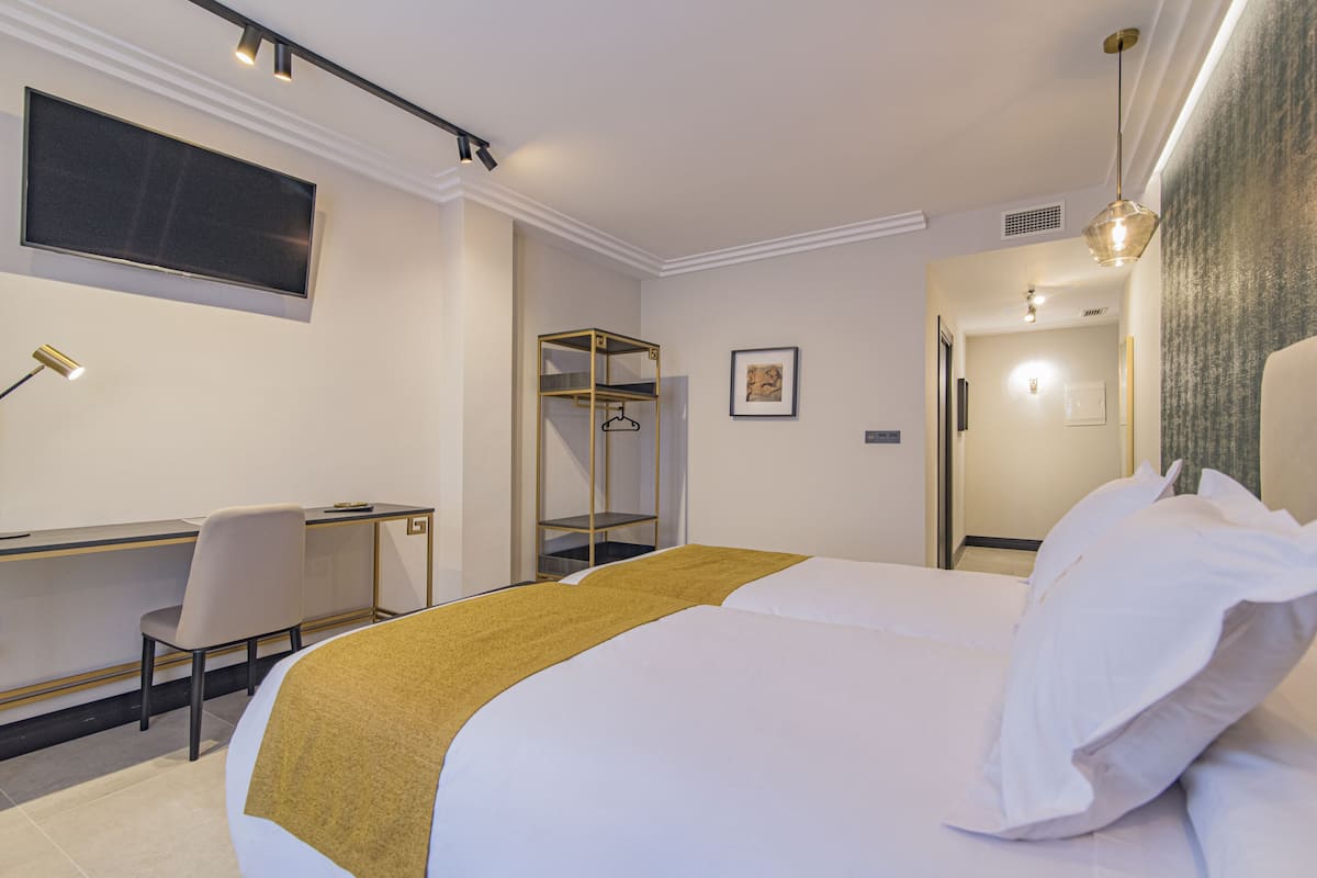 Basic Double Room | Individually decorated, desk, laptop workspace, soundproofing
