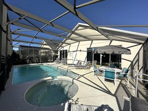 Outdoor pool, a heated pool - Welcome to Sunshine Retreat Villa (Clermont)