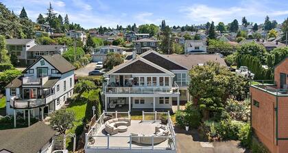 Cozy Old Town Escape | Bay Views + Garage + Patio | Steps to Ruston Way!