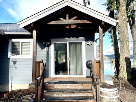Exterior detail. The Mushroom Patch Cabin