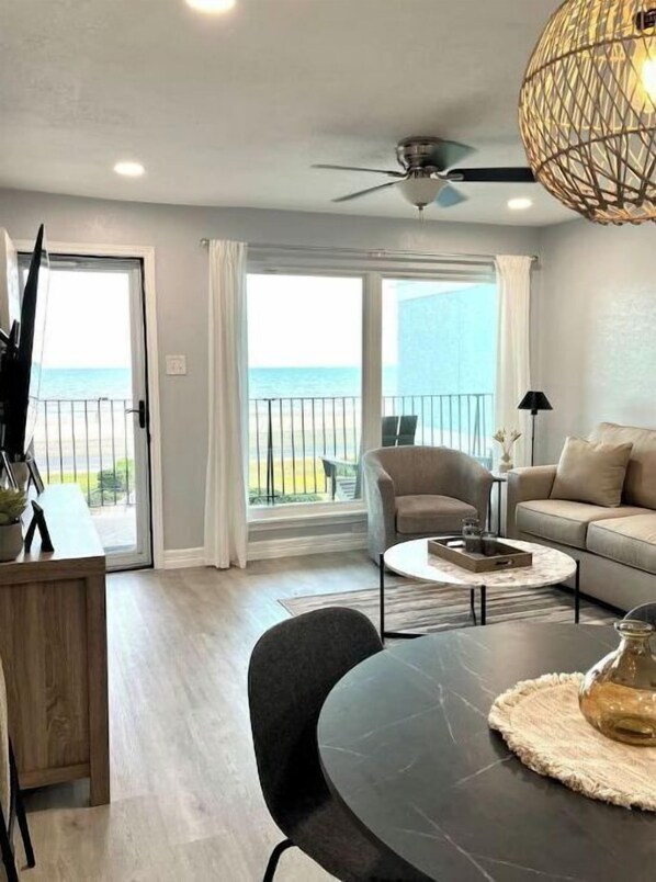 Smart TV, foosball, books