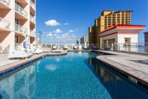 Outdoor pool, a heated pool