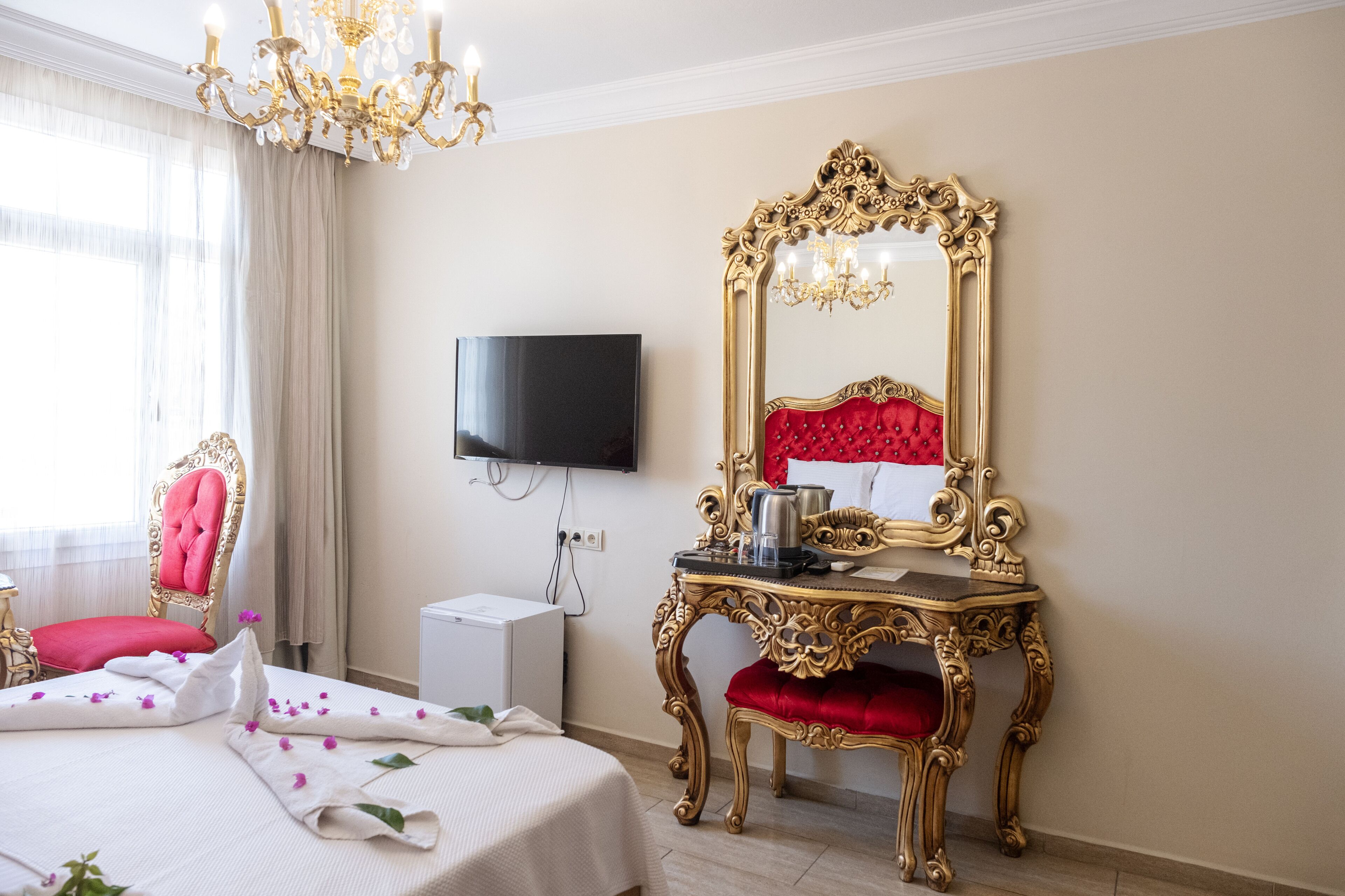 luxury double room | premium bedding, minibar, in-room safe, desk