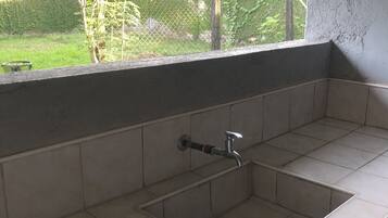 Towels, soap, shampoo, toilet paper