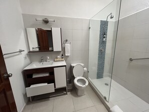 Shower, towels, soap, shampoo - Downtown aparment Cabo San Lucas (Cabo San Lucas)