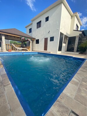 Outdoor pool, a heated pool