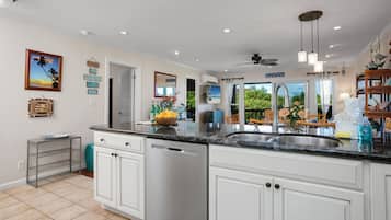 Condo, 2 Bedrooms, Balcony, Partial Ocean View (KPL-55) | Private kitchen | Fridge, microwave, oven, coffee/tea maker