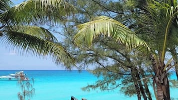 靠近海滩、沙滩毛巾