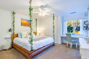 Desk, iron/ironing board, travel crib, WiFi