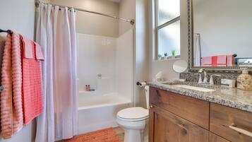 Free toiletries, hair dryer, towels