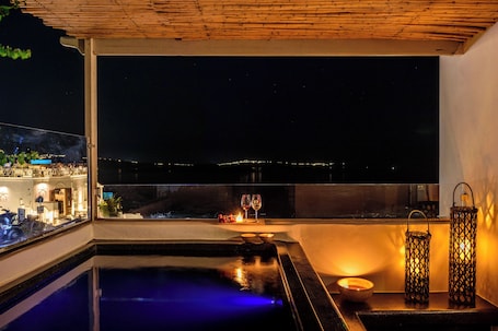 Panoramic Villa, 3 Bedrooms, Hot Tub, Sea View | Terrace/patio. Sensia