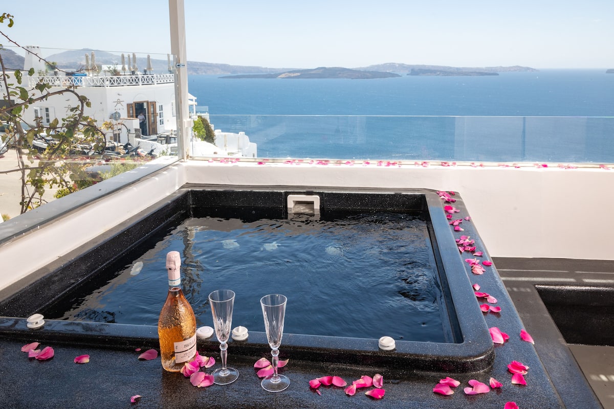 Panoramic Villa, 3 Bedrooms, Hot Tub, Sea View | Terrace/patio