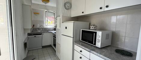 Fridge, oven, stovetop, dishwasher