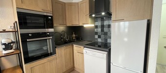 Renovated studio with direct slope access, well-equipped