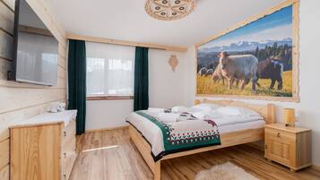 1 habitación, tabla de planchar con plancha, wifi y ropa de cama