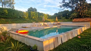 Piscine extérieure, piscine chauffée