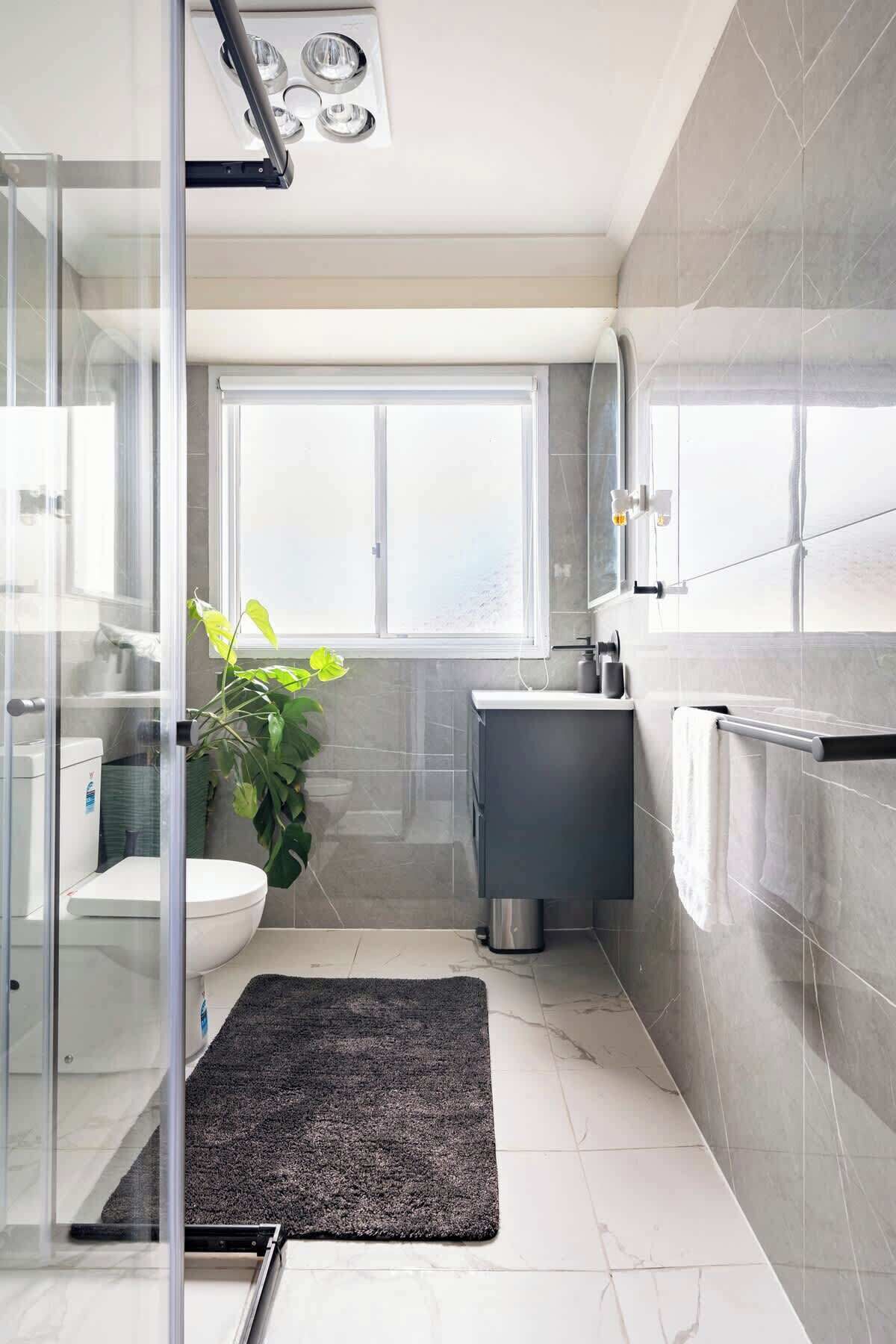 Shower, hair dryer