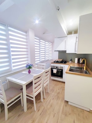 Standard-Apartment, 1 Queen-Bett und Schlafsofa, Küche | Eigene Küche