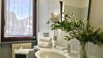 Dusche, Haartrockner, Bidet, HandtĂŒcher