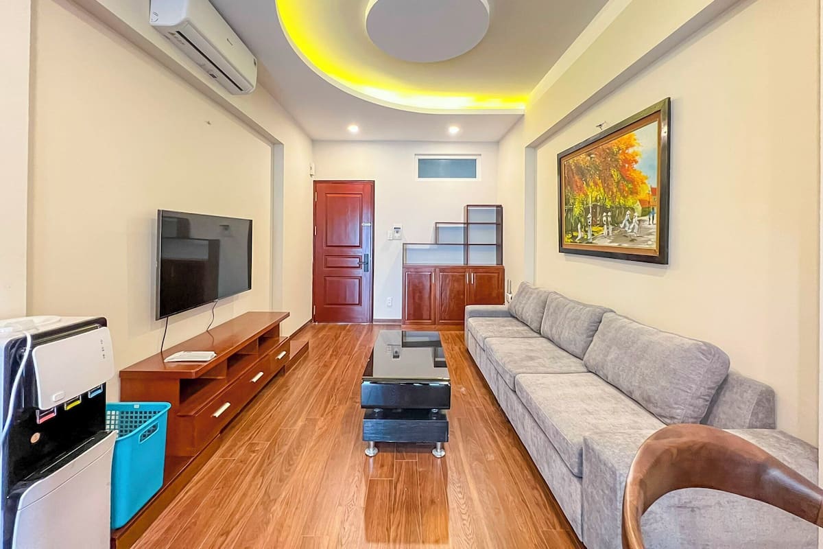 Luksushuoneisto | 1 makuuhuone, allergiatestatut vuodevaatteet, tallelokero huoneessa