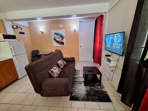 City Apartment, 1 Double Bed, Poolside | Living area - VIP Residence Dominica (Roseau)